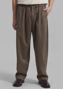 The Frankie Shop Theo Pants - Cocoa Bottoms Brown Men