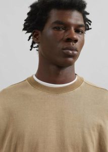 The Frankie Shop Tops Beige Collins Long Sleeve Tee - Camel Men - Image 2