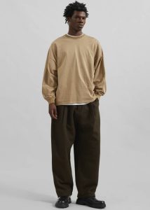 The Frankie Shop Tops Beige Collins Long Sleeve Tee - Camel Men - Image 3