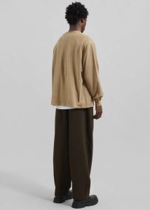 The Frankie Shop Tops Beige Collins Long Sleeve Tee - Camel Men - Image 5