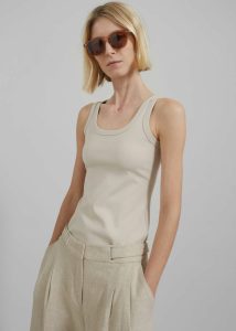 The Frankie Shop Tops Beige Kim Tank Top - Beige Women - Image 4