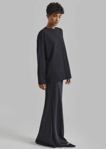 The Frankie Shop Tops Bennett Long Sleeves Tee - Black Black Women - Image 2