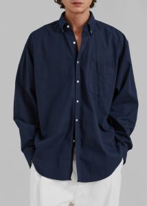 The Frankie Shop Tops Blue Sinclair Shirt - Navy Men - Image 3