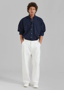 The Frankie Shop Tops Blue Sinclair Shirt - Navy Men - Image 4