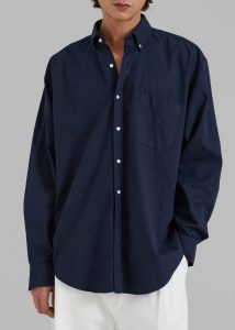 The Frankie Shop Tops Blue Sinclair Shirt - Navy Men - Image 5