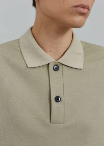 The Frankie Shop Tops Dianne Polo Shirt - Khaki Green Women - Image 3
