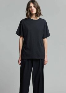 The Frankie Shop Tops Lilou Simple Tee - Black Women Black - Image 5
