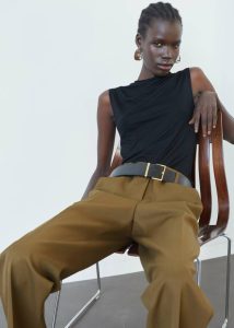 The Frankie Shop Tops Women Black Salma Drop Back Blouse - Black - Image 2