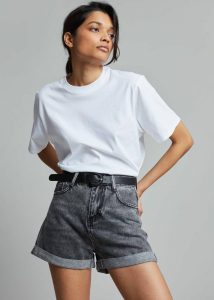 The Frankie Shop Tops Women Lilou Simple Tee - Optic White White - Image 2