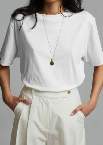 The Frankie Shop Tops Women Lilou Simple Tee - Optic White White