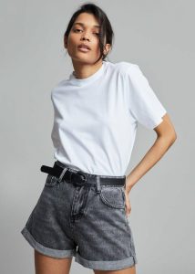 The Frankie Shop Tops Women Lilou Simple Tee - Optic White White - Image 4