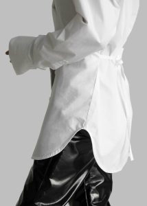 The Frankie Shop Tops Women White Bec Padded Shirt - White - Image 3
