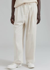 The Frankie Shop White Men Charlie Pants - Cream Bottoms - Image 2
