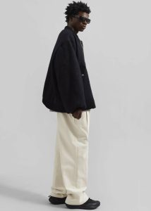 The Frankie Shop White Men Charlie Pants - Cream Bottoms - Image 3