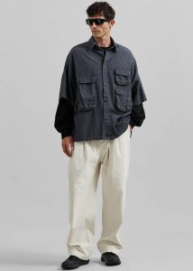 The Frankie Shop White Men Charlie Pants - Cream Bottoms - Image 5