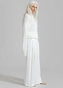 The Frankie Shop White Women Bottoms Dillon Pleated Pants - White - Image 2