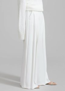 The Frankie Shop White Women Bottoms Dillon Pleated Pants - White - Image 3