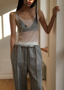 The Frankie Shop White Women Tops Kyla Sheer Tank Top - White - Image 5