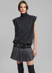 The Frankie Shop Willow Double Buckle Leather Belt - Black Women Black Belts - Image 4