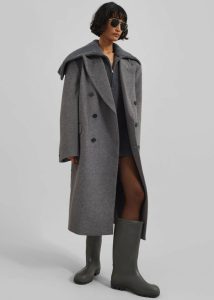 The Frankie Shop Women Birnam Wool Coat - Grey Grey Outerwear - Image 5