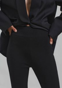 The Frankie Shop Women Black Cara Knit Leggings - Black Bottoms - Image 2