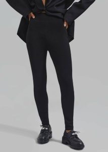 The Frankie Shop Women Black Cara Knit Leggings - Black Bottoms
