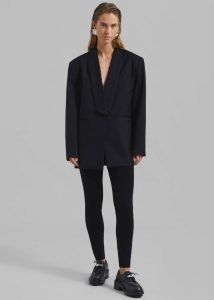 The Frankie Shop Women Black Cara Knit Leggings - Black Bottoms - Image 3