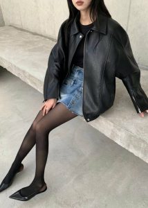 The Frankie Shop Women Black Enora Faux Leather Jacket - Black Outerwear