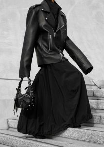 The Frankie Shop Women Black Outerwear Chicago Oversized Biker Jacket - Black - Image 3