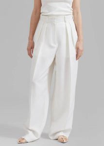 The Frankie Shop Women Bottoms Zia Pintuck Trousers - White White - Image 2