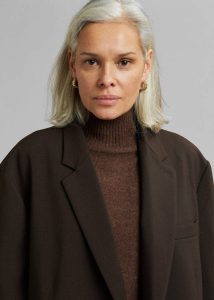 The Frankie Shop Women Brown Outerwear Bea Blazer - Dark Espresso - Image 4