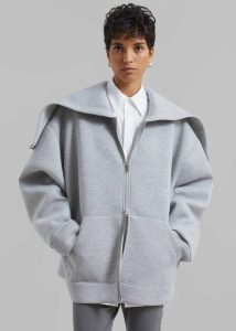 The Frankie Shop Women Denton Oversized Hoodie - Grey Outerwear Grey - Image 2