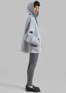 The Frankie Shop Women Denton Oversized Hoodie - Grey Outerwear Grey - Image 3