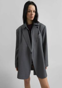 The Frankie Shop Women Grey Outerwear Gever Wrap Blazer - Grey