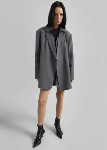 The Frankie Shop Women Grey Outerwear Gever Wrap Blazer - Grey - Image 4