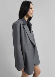 The Frankie Shop Women Grey Outerwear Gever Wrap Blazer - Grey - Image 5