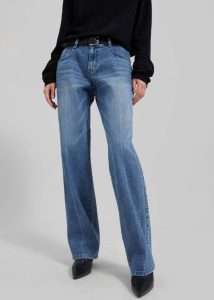 The Frankie Shop Women Montrose Straight Leg Jeans - Blue Wash Bottoms Blue