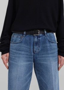 The Frankie Shop Women Montrose Straight Leg Jeans - Blue Wash Bottoms Blue - Image 4