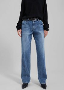 The Frankie Shop Women Montrose Straight Leg Jeans - Blue Wash Bottoms Blue - Image 5