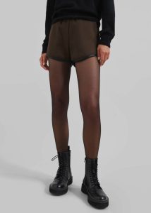 The Frankie Shop Women Neri Mini Shorts - Brown Bottoms Brown - Image 2