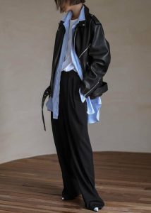 The Frankie Shop Women Outerwear Black Aria Faux Leather Jacket - Black - Image 2