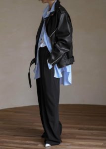 The Frankie Shop Women Outerwear Black Aria Faux Leather Jacket - Black - Image 3