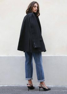The Frankie Shop Women Outerwear Frankie Oversized Boyfriend Blazer - Black Black - Image 5