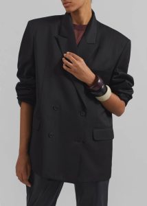 The Frankie Shop Women Outerwear Wiveton Double Breasted Blazer - Black Black - Image 2