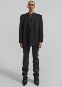 The Frankie Shop Women Outerwear Wiveton Double Breasted Blazer - Black Black - Image 3