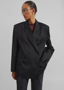 The Frankie Shop Women Outerwear Wiveton Double Breasted Blazer - Black Black - Image 5