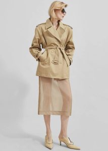 The Frankie Shop Women Peri Sheer Midi Skirt - Desert Sand Beige Bottoms - Image 4