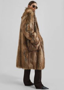 The Frankie Shop Women Rella Faux Fur Coat - Camel Brown Outerwear