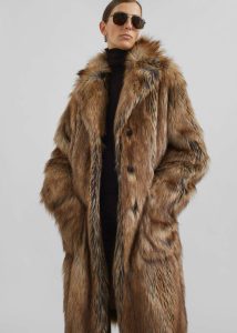 The Frankie Shop Women Rella Faux Fur Coat - Camel Brown Outerwear - Image 5