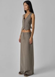 The Frankie Shop Women Seine Vest - Taupe Brown Outerwear - Image 4